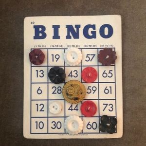 Vintage Button Bingo Card